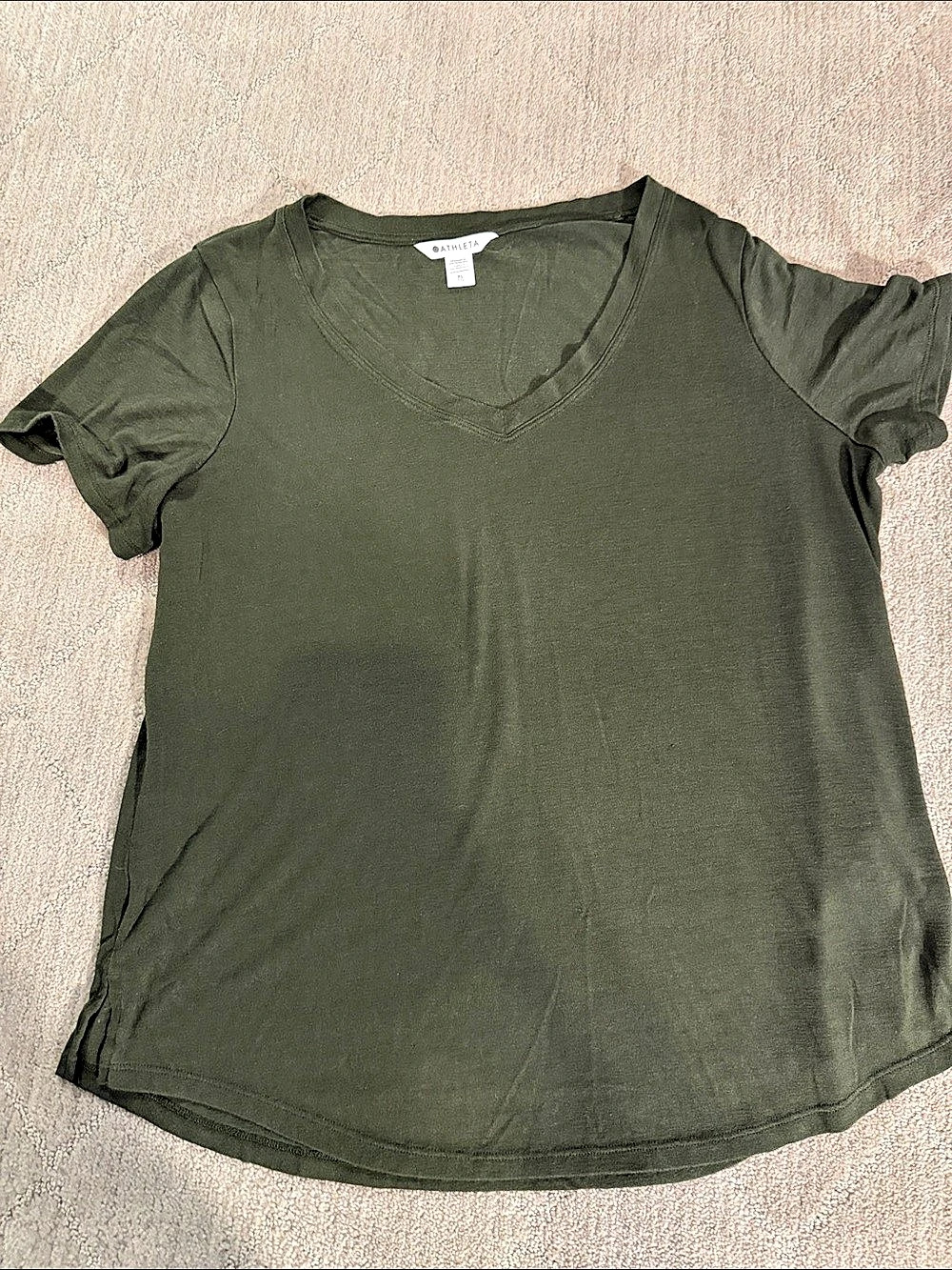 Athleta Breezy Scoop V Tee Green XL